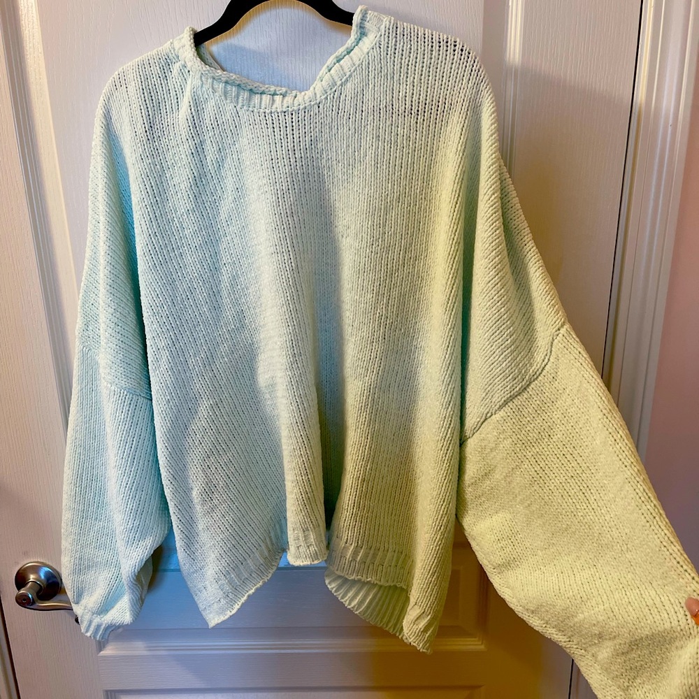 teal, over-sized sweater only wore once!!